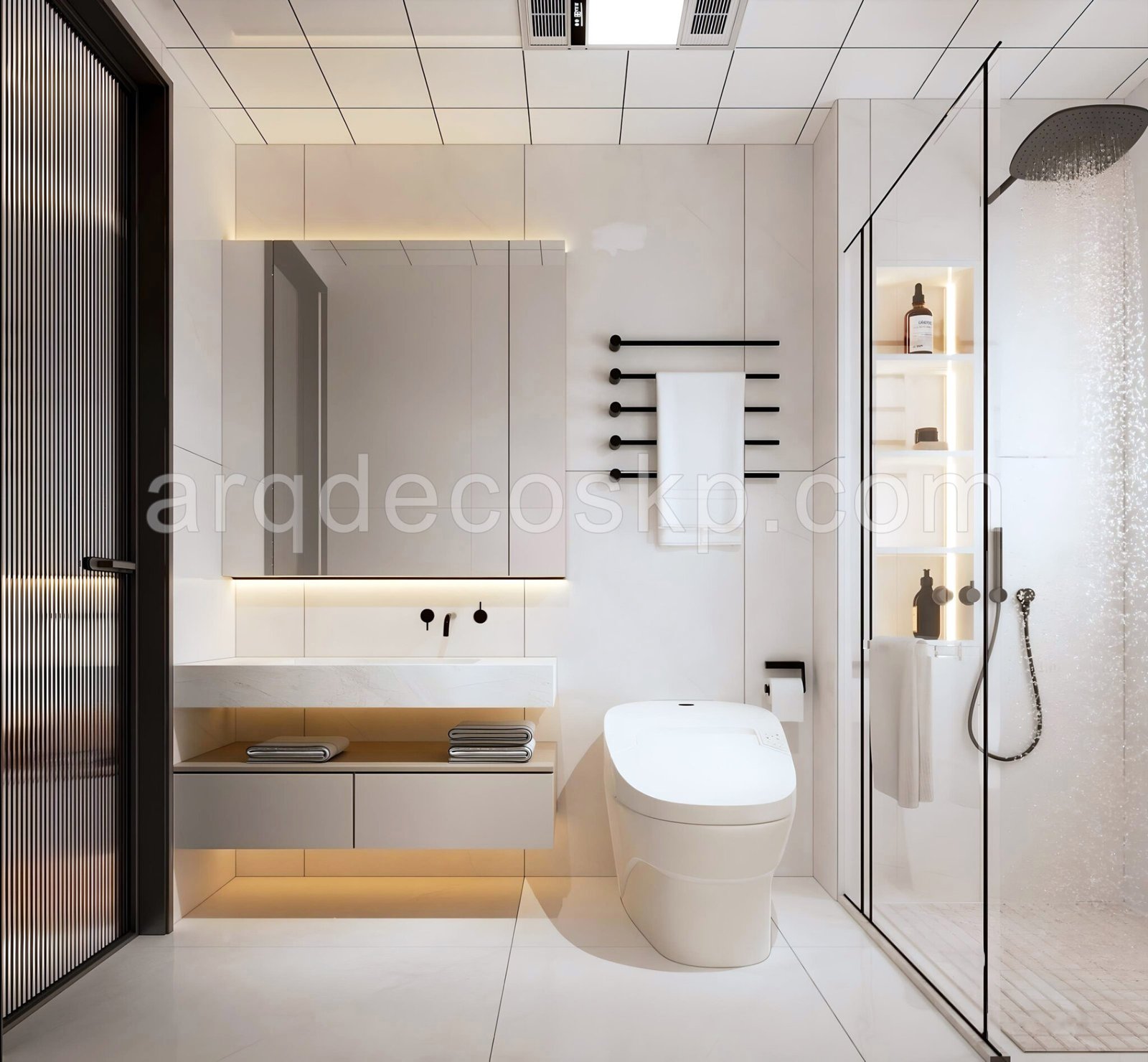 Download bathroom interior model for SketchUp - arqdecoskp.com